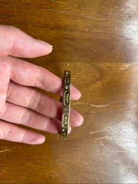 Coach Gold-Tone Signature Link Bangle Bracelet 6.9 in